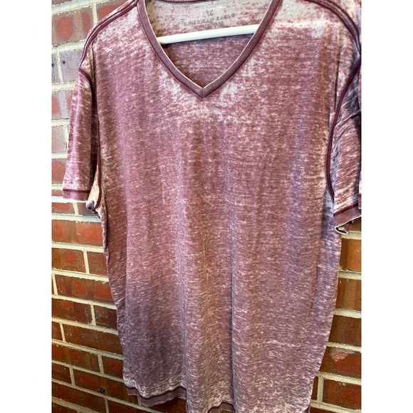 Mens American Eagle TShirt LARGE Seriously Soft Short Sleeve PLUM washed pattern - Picture 3 of 4
